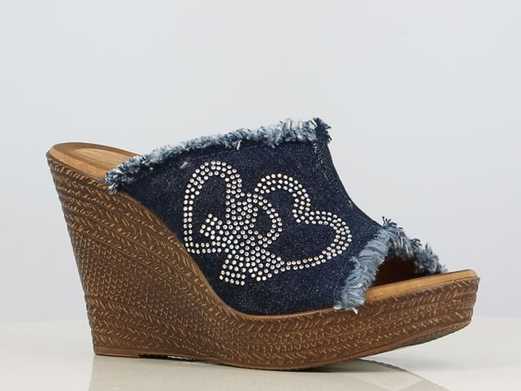 Picture of B749753- COMFOTABLE LADIES WEDGE IN DENIM